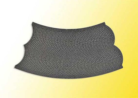 Vollmer 48257 HO Scale Flexible Cobblestone Street Curve - Stone Art -- 45 Degree Curve, 5-15/16"  15cm Radius