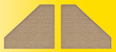 Vollmer 48601 N Scale Wing Walls -- Matches Single-Track Tunnel Portal #770-48600, 2 Pieces