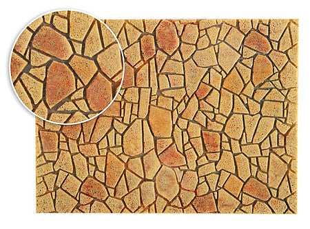 Vollmer 48727 O Scale Mediterranean Stone Flexible Sheet - Stone Art -- 21-1/4 x 6-7/16" 54 x 16.3cm