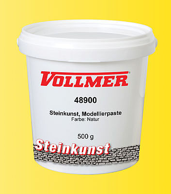 Vollmer 48900 All Scale Stone Art Modeling Paste -- Natural Color, Use w/770-48xxx Series Store Art Products, 1-1/8lb 500g