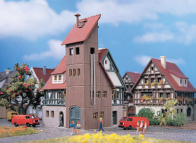 Vollmer 49550 Z Scale Fire Station -- 2-15/16 x 1-7/8" 7.5 x 4.8cm