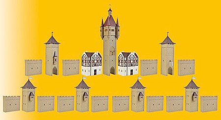 Vollmer 49910 HO Scale Middle Ages Castle -- Kit - 22 x 12-3/16 x 14-9/16" 56 x 31 x 37cm