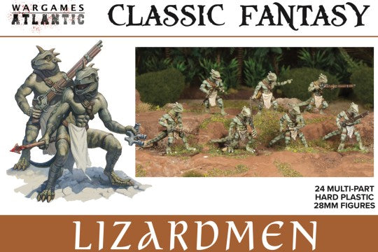 Wargames Atlantic CF5 28mm Classic Fantasy: Lizardmen (24)