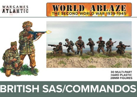Wargames Atlantic WA5 28mm World Ablaze WWII 1939-45: British SAS/Commandos (30)