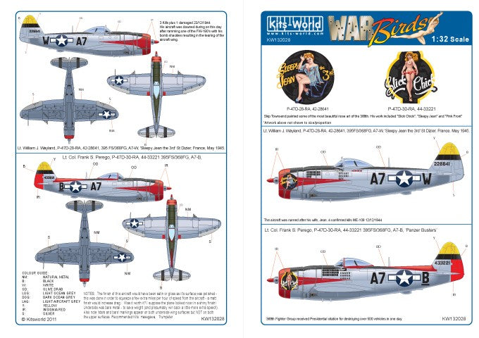 Warbird Decals 132028 1/32 P47D Sleepy Jean the 3rd, Slick Chick
