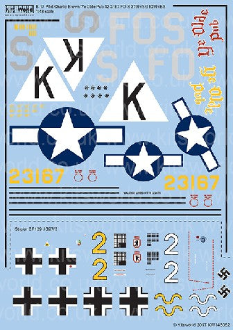 Warbird Decals 148062 1/48 B17F Ye Olde Pub Pilot Brown & BF109 Pilot Stigler