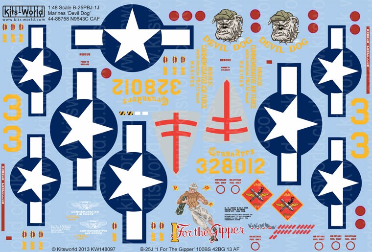Warbird Decals 148097 1/48 B25J Devil Dog, 1 For the Gipper