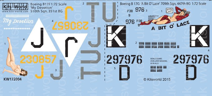 Warbird Decals 172004 1/72 B17G My Devotion, A Bit O' Lace