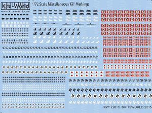 Warbird Decals 172016 1/72 European & Pacific Theatres Allied Kill Markings