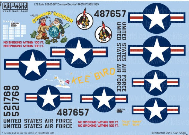 Warbird Decals 172066 1/72 B29 Command Decision, Kee Bird