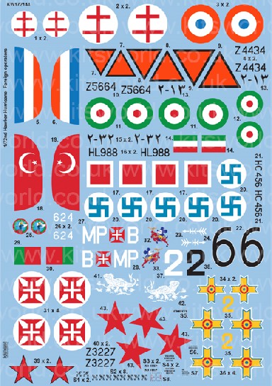 Warbird Decals 172144 1/72 Hawker Hurricane Foreign Operators