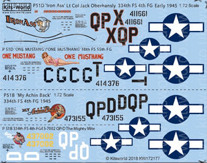 Warbird Decals 172177 1/72 P51D/B My Achin Back/Iron Ass, The Mighty Mite