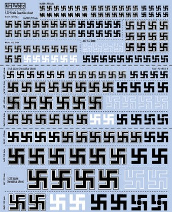 Warbird Decals 1724832 Multi-Scale 1/72, 1/48, 1/32 Swastika Insignia