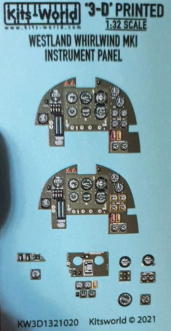 Warbird Decals 31321020 1/32 3D Color Instrument Panels Westland Whirlwind Mk I for SHY