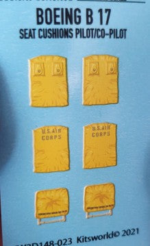 Warbird Decals 3148023 1/48 3D Color Seat Cushions Pilot/Co-Pilot WWII B17 USAAF Bombers