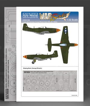 Warbird Decals 321006 1/32 P51D5NA Mustang Canopy/Wheels Mask for RVL