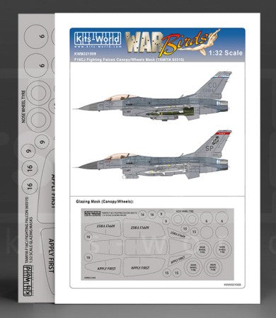 Warbird Decals 321009 1/32 F16CJ Fighting Falcon Canopy/Wheels Mask for TAM