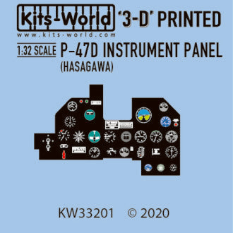 Warbird Decals 33201 1/32 3D Color Instrument Panels P47D for HSG