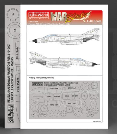 Warbird Decals 481008 1/48 Phantom FGR2 Canopy/Wheels Mask for RVL