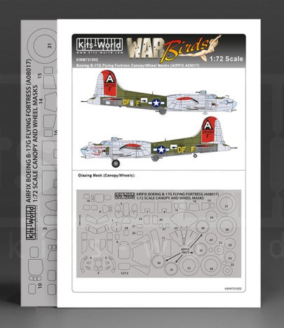 Warbird Decals 721002 1/72 B17G Flying Fortress Canopy/Wheels Mask for ARX