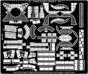 White Ensign Models 2018 1/200 Bismarck Perforated Decking & Catwalks for TSM (D)