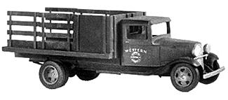 Wheel Works 96103 HO Scale American Light Trucks - 1934 -- Stake Truck w/Decals