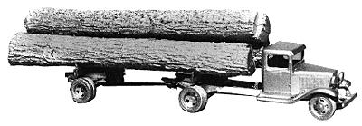 Wheel Works 96112 HO Scale American Light Trucks - 1934 -- Log Truck w/Logs