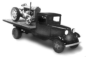 Wheel Works 96128 HO Scale American Light Trucks - 1934 -- Flatbed Tractor Truck with Load