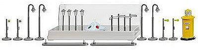 Wiking 1810 HO Scale Traffic Accessory Set -- 20 Pieces