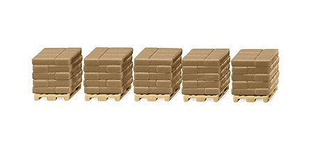Wiking 1823 HO Scale Building Materials on Pallets -- Blocks pkg(5)