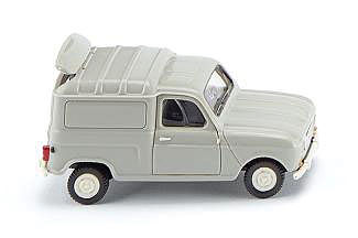 Wiking 22501 HO Scale 1961 Renault R4 Fourgonnette Delivery Truck - Assembled -- Gray
