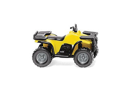 Wiking 2304 HO Scale 4-Wheel All-Terrain Vehicle - Assembled -- Yellow, Black