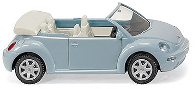 Wiking 3204 HO Scale Volkswagen VW New Beetle Convertible -- Aquarius Blue Metallic