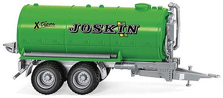 Wiking 38238 HO Scale Joskin Vacuum Barrel Trailer - Assembled -- Joskin (green, silver)