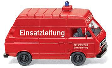 Wiking 60121 HO Scale Volkswagen T3 Van -- Fire Service (red, German Lettering)