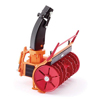 Wiking 77390 11689 Scale Schmidt 105-265 Snow Blower Attachment - Assembled -- Red, Orange, Black
