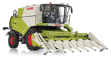 Wiking 77818 11689 Scale Claas Tucano 570 Combine w/Conspeed Corn Head 8-75 - Assembled -- Green, White