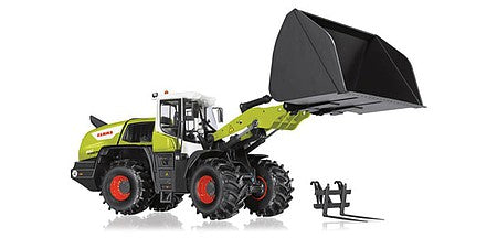 Wiking 77833 11689 Scale Claas Torion 1812 Wheel Loader - Assembled -- Green, Gray, Red, White