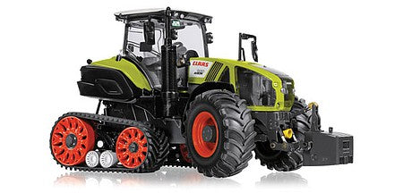 Wiking 77839 11689 Scale Claas Axion 930 Half-Track Tractor - Assembled -- Green, Gray, Red, White