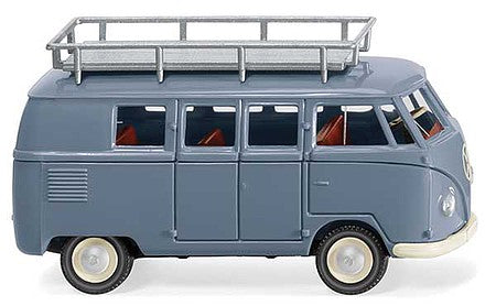Wiking 78810 HO Scale Volkswagen T1 Type 2 Passenger Van - Assembled -- Pigeon Blue