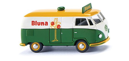 Wiking 78814 HO Scale 1950 Volkswagen T1 Cargo Van - Assembled -- Bluna (green, white, yellow, orange, German Lettering)