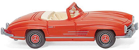 Wiking 83408 HO Scale 1957-1963 Mercedes-Benz 300 SL Roadster Convertible - Assembled -- Orange