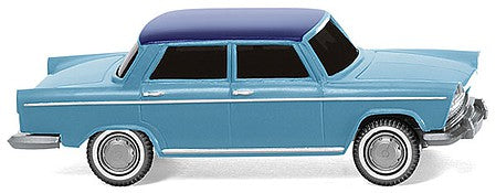 Wiking 9003 HO Scale 1962 Fiat 1800 Sedan - Assembled -- 2-Tone Blue