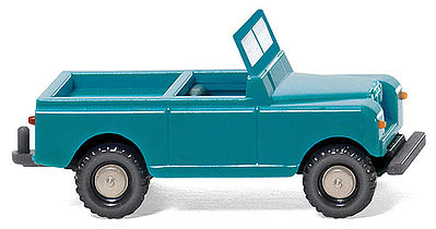 Wiking 92301 N Scale Land Rover 88 Open-Cab SUV - Assembled -- Pale Turquoise