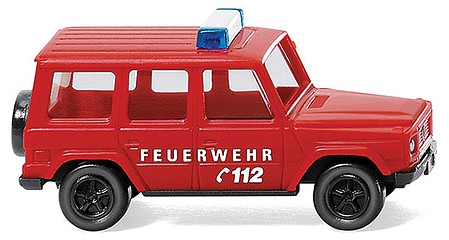 Wiking 93404 N Scale Mercedes-Benz G Klasse SUV - Assembled -- Fire Department (red, German Lettering)