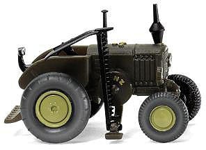 Wiking 95103 N Scale Lanz Bulldog 8506 Farm Tractor w/Side Sickle Bar Cutter - Assembled -- Brown