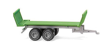 Wiking 95538 N Scale Joskin Hay Trailer - Assembled -- Green, Gray