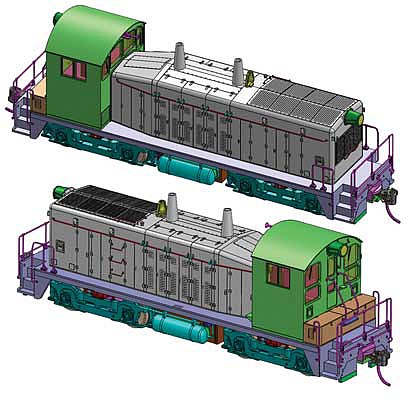 Walthers Mainline 910-10610 HO Scale EMD NW2 Phase V - Standard DC -- Painted, Unlettered (blue, yellow)
