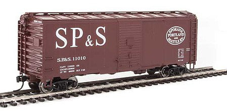Walthers Mainline 910-1349 HO Scale 40' Association of American Railroads 1944 Boxcar - Ready to Run -- Spokane, Portland & Seattle #11010