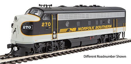 Walthers Mainline 910-19955 HO Scale EMD F7 A - ESU Sound and DCC -- Norfolk Southern #271 (Tuxedo: black, Imitiation Aluminum, Dulux Gold)